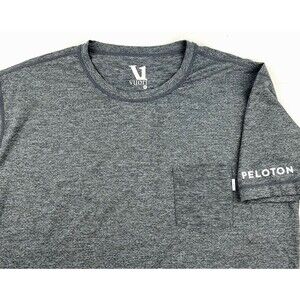 Vuori Tradewind Performance Pocket Tee X Peloton Shirt Mens 2XL Heather Gray